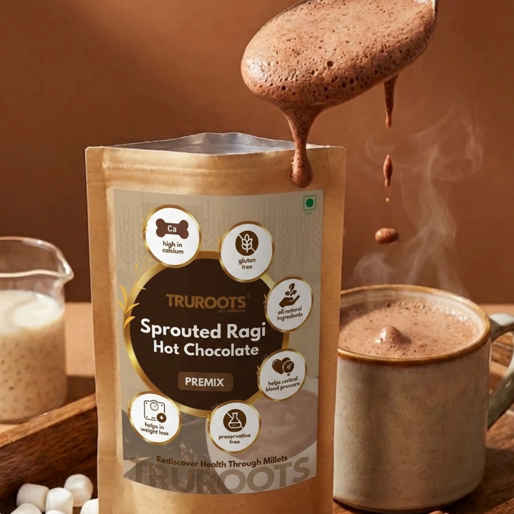 TruRoots Sprouted Ragi Hot Chocolate Premix