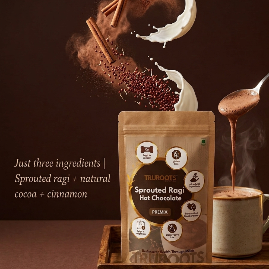 TruRoots Sprouted Ragi Hot Chocolate Premix