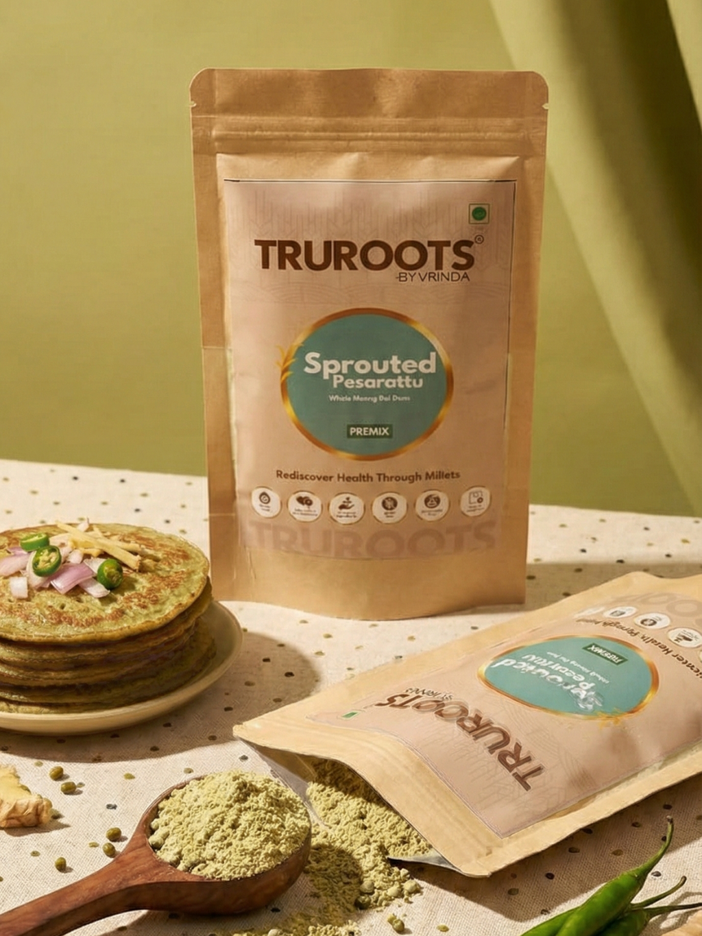TruRoots Sprouted Pesarattu Premix