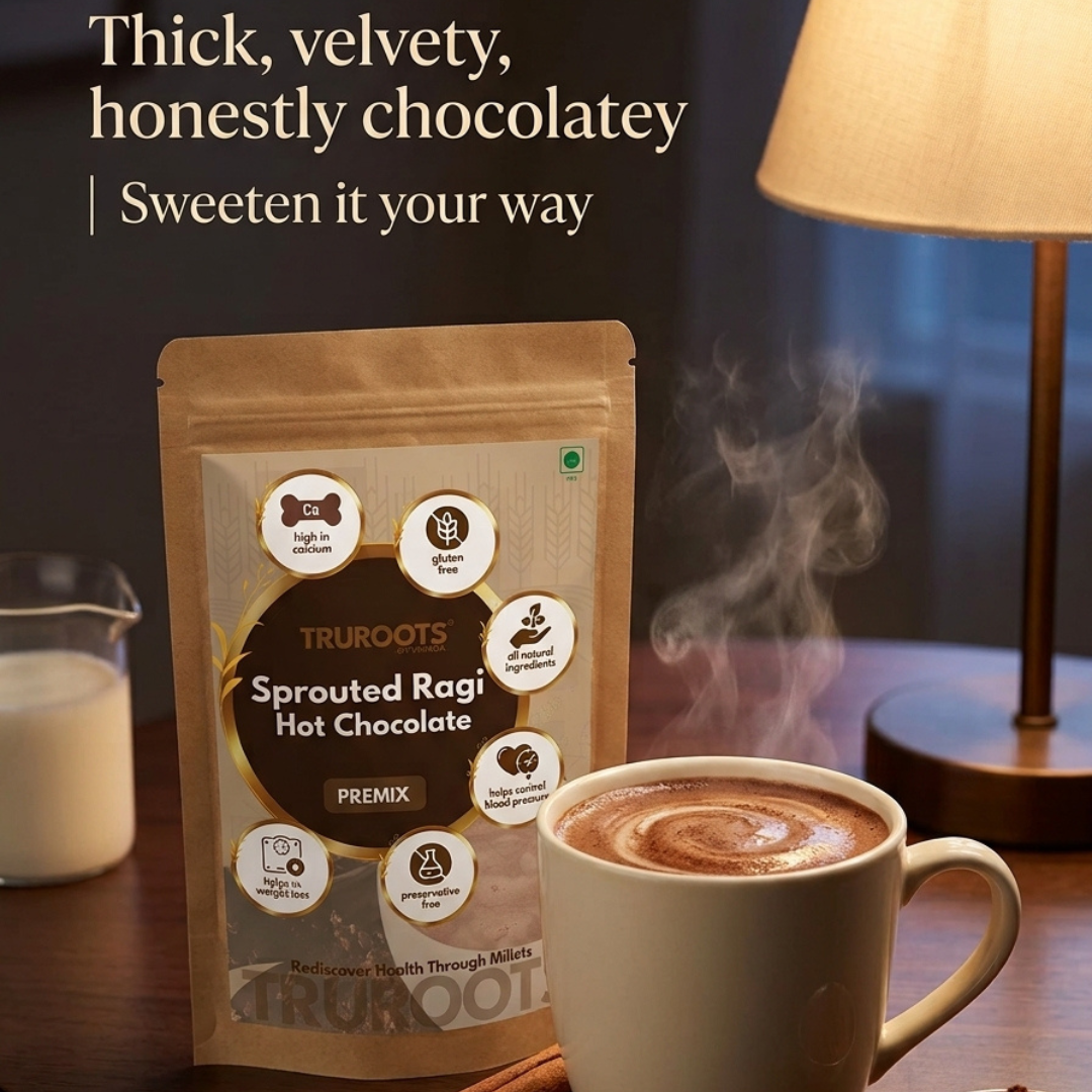 TruRoots Sprouted Ragi Hot Chocolate Premix
