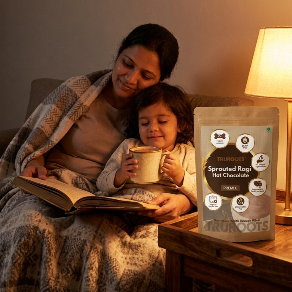 TruRoots Sprouted Ragi Hot Chocolate Premix