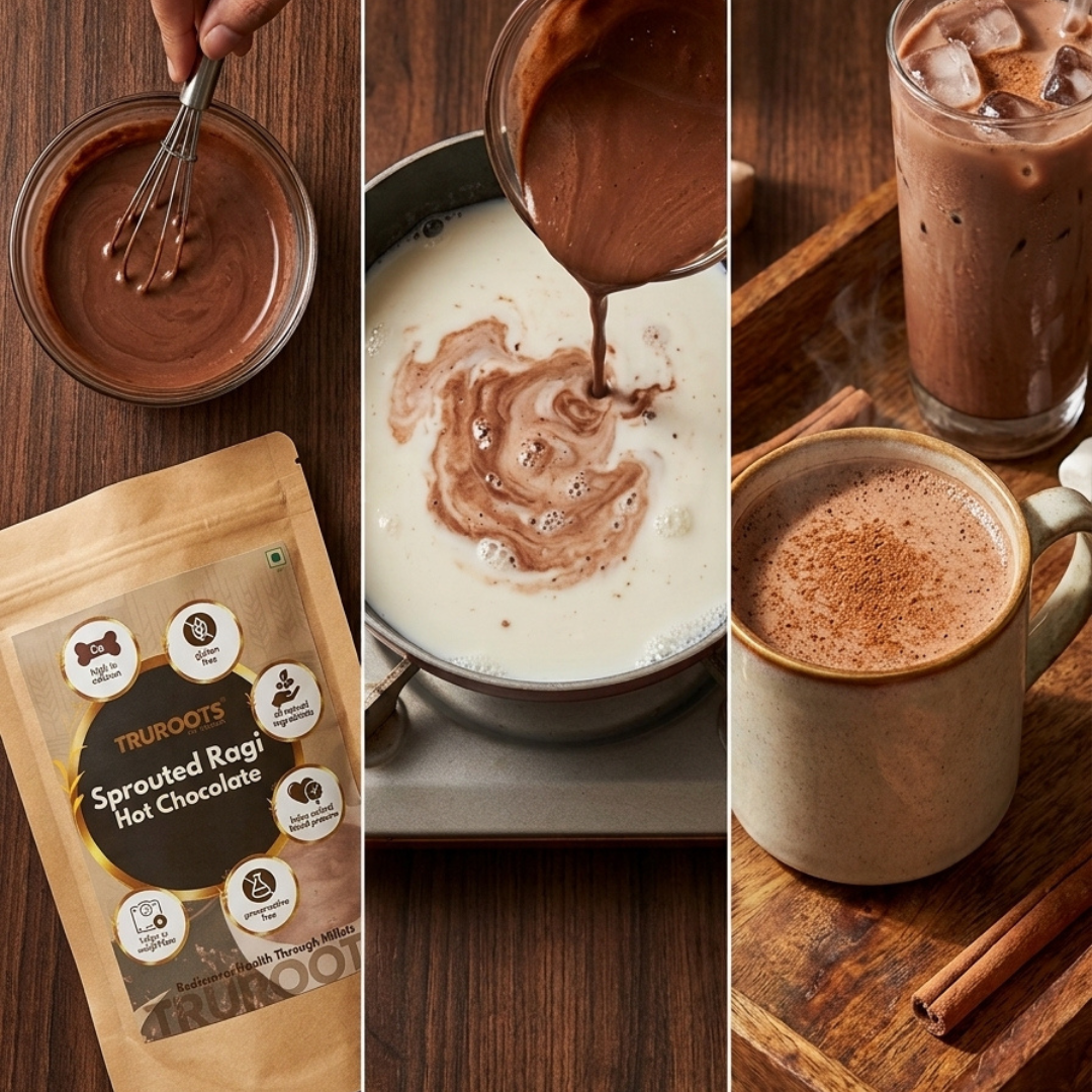 TruRoots Sprouted Ragi Hot Chocolate Premix