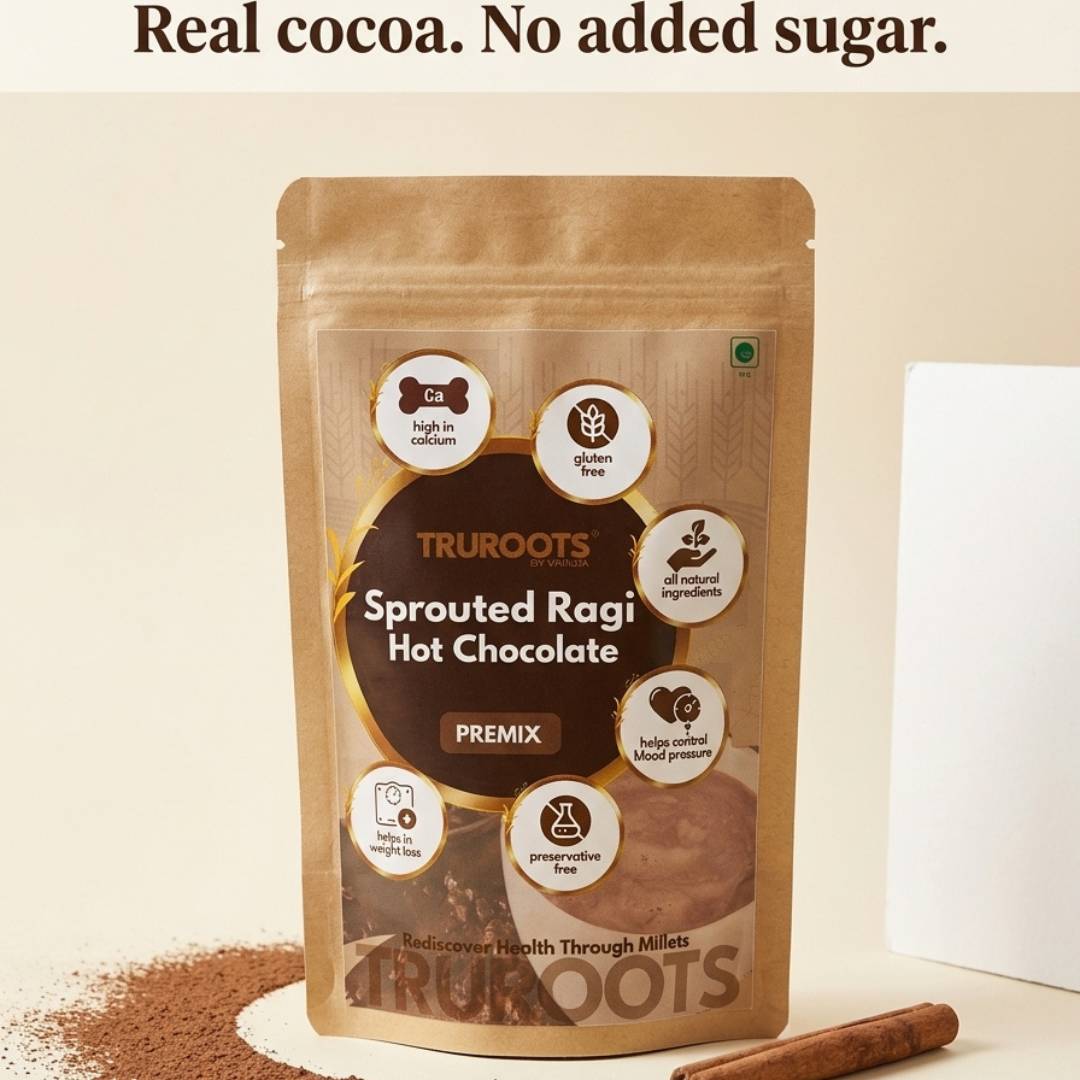 TruRoots Sprouted Ragi Hot Chocolate Premix