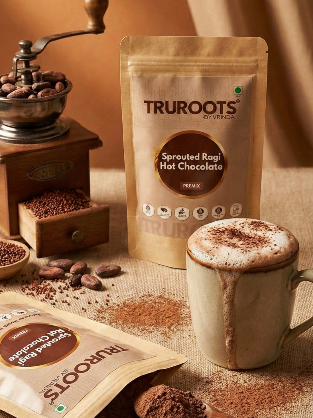 TruRoots Sprouted Ragi Hot Chocolate Premix