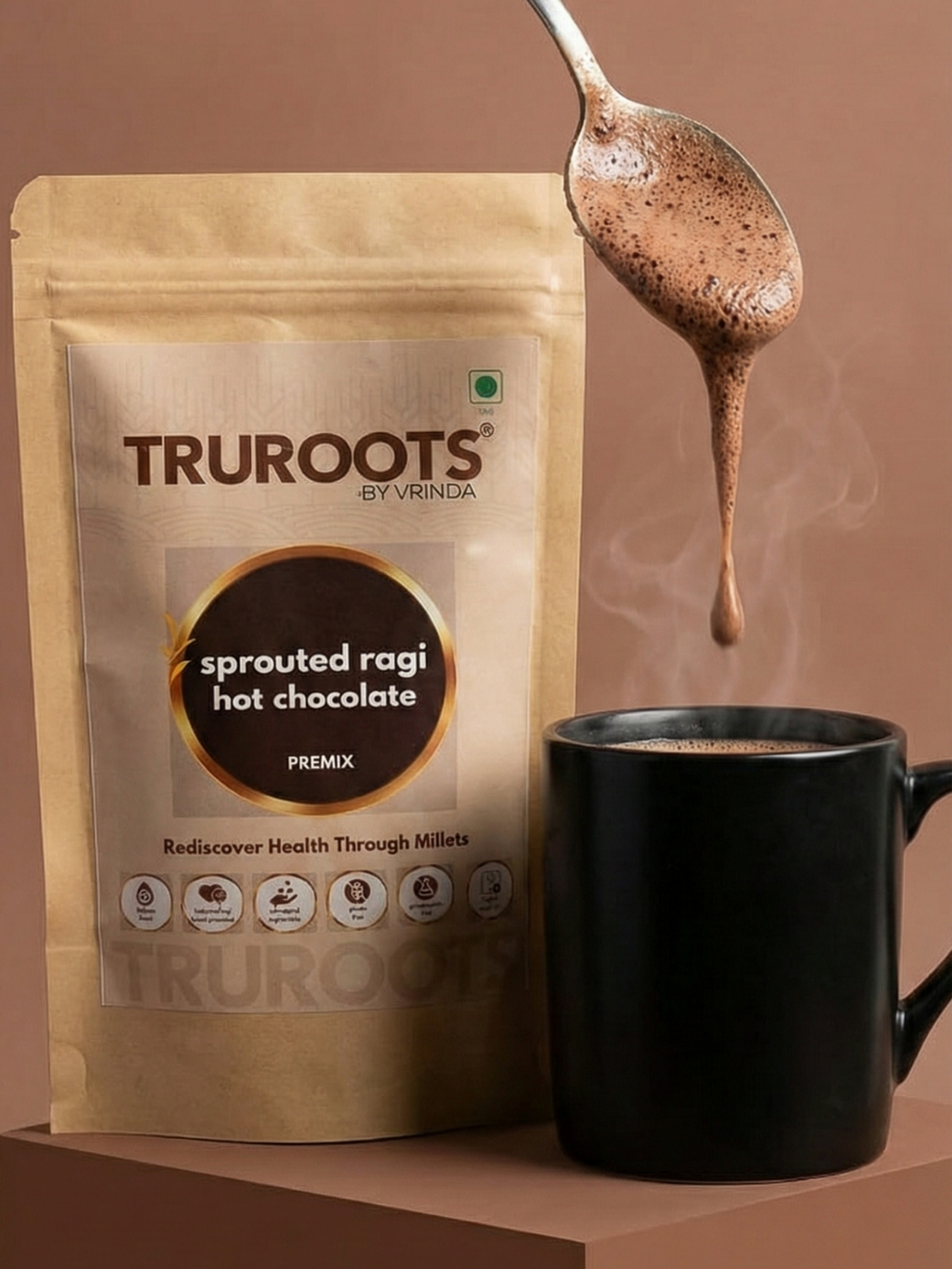 TruRoots Sprouted Ragi Hot Chocolate Premix