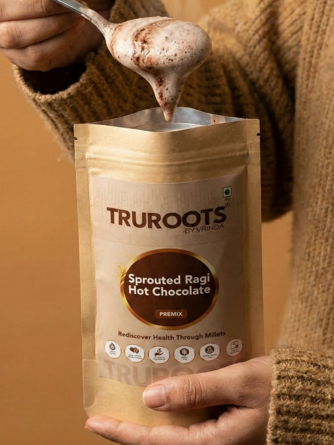 TruRoots Sprouted Ragi Hot Chocolate Premix