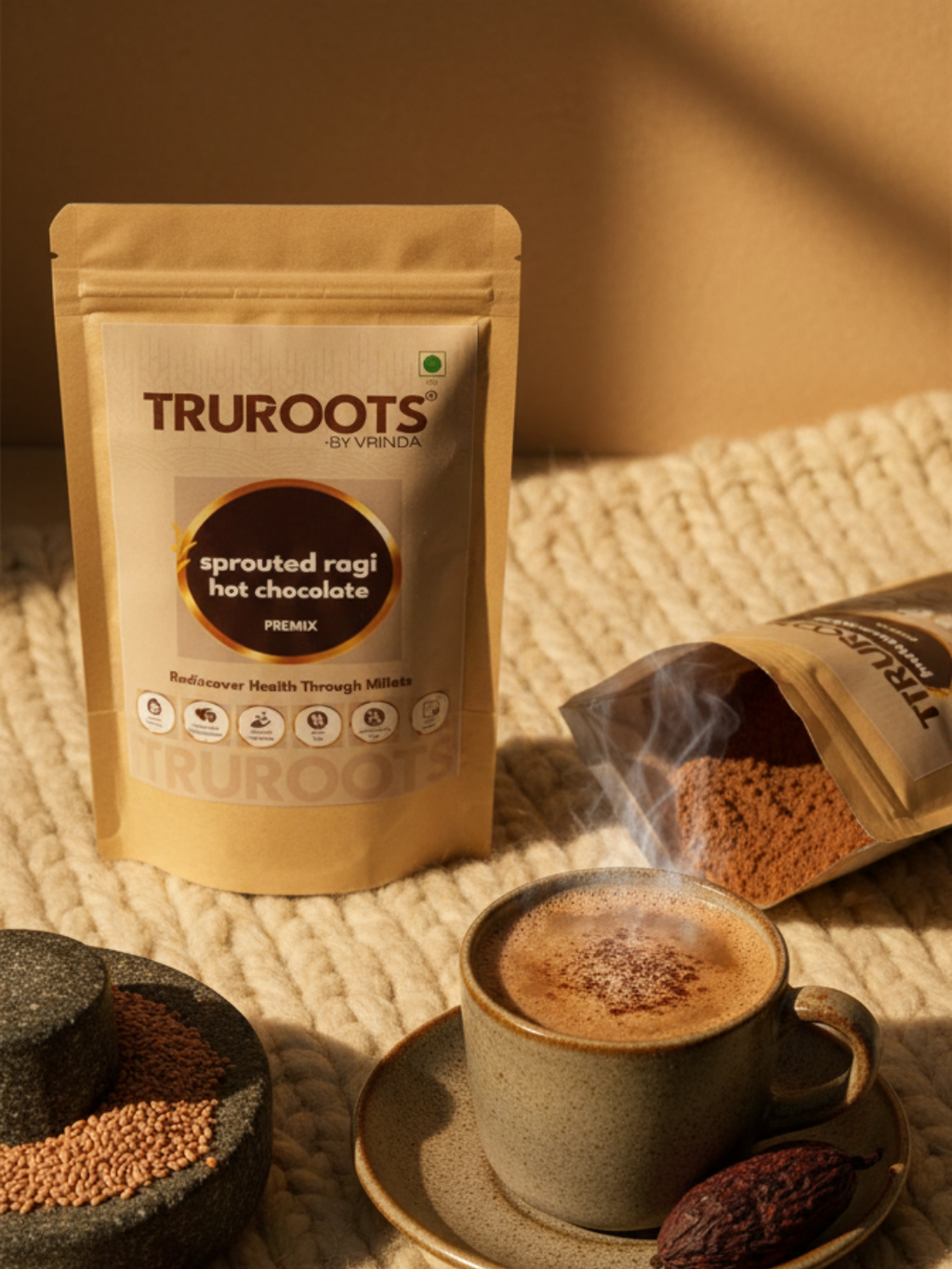TruRoots Sprouted Ragi Hot Chocolate Premix