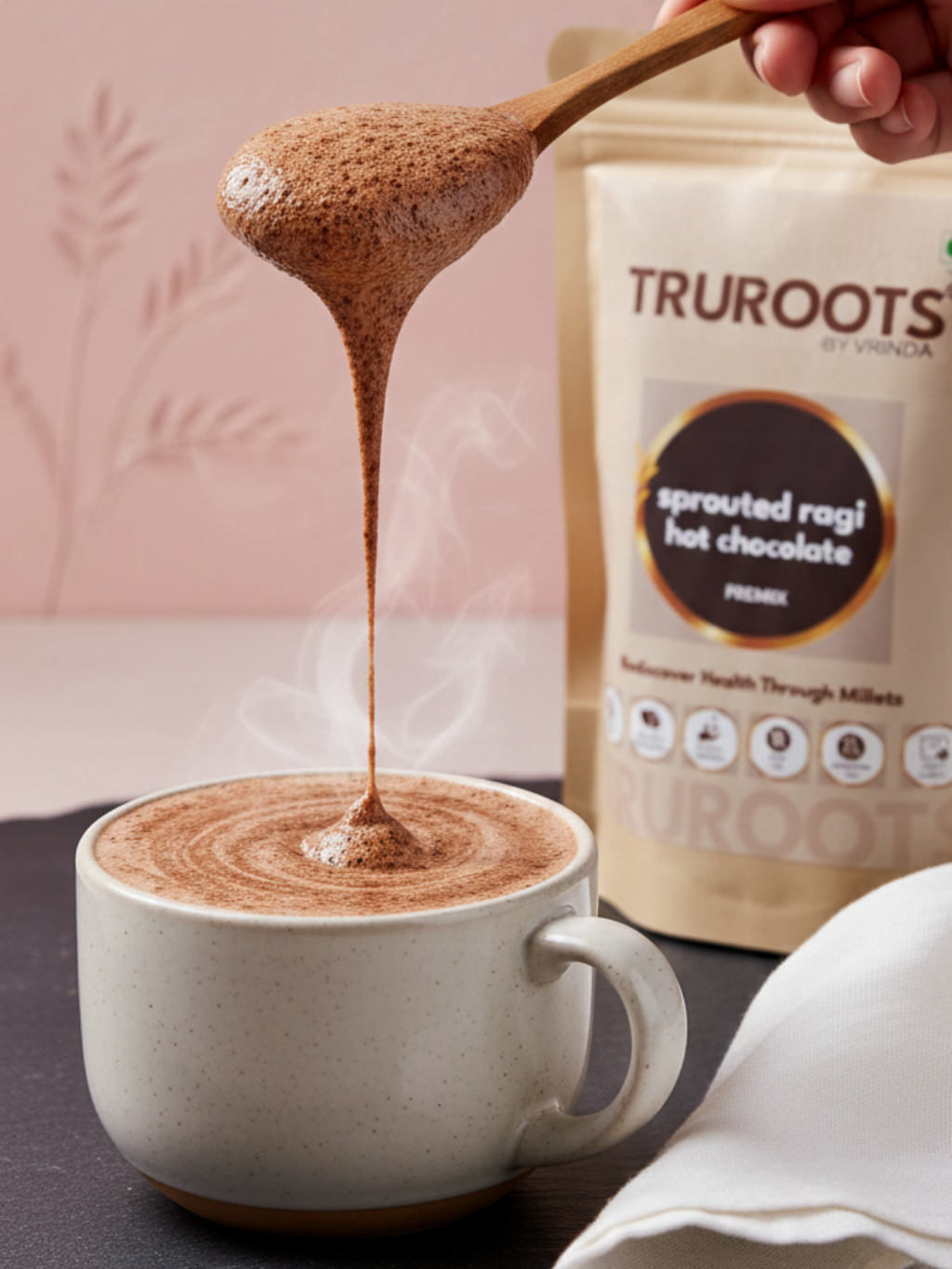 TruRoots Sprouted Ragi Hot Chocolate Premix