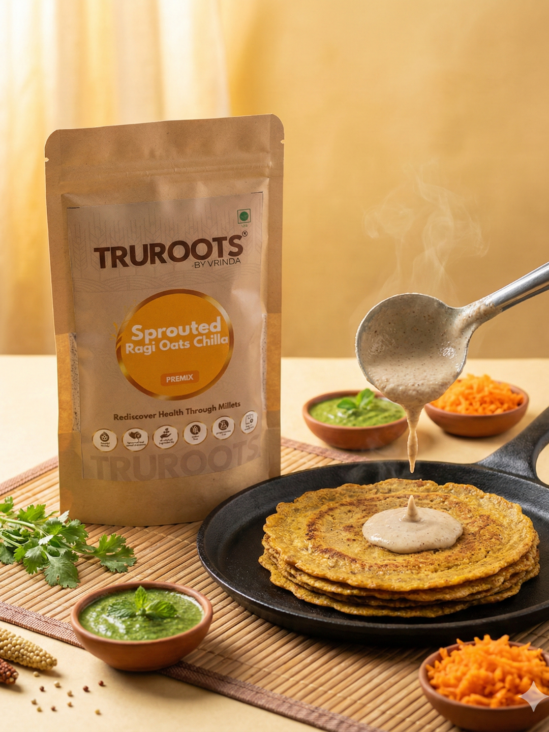 TruRoots Sprouted Ragi Oats Chilla Premix