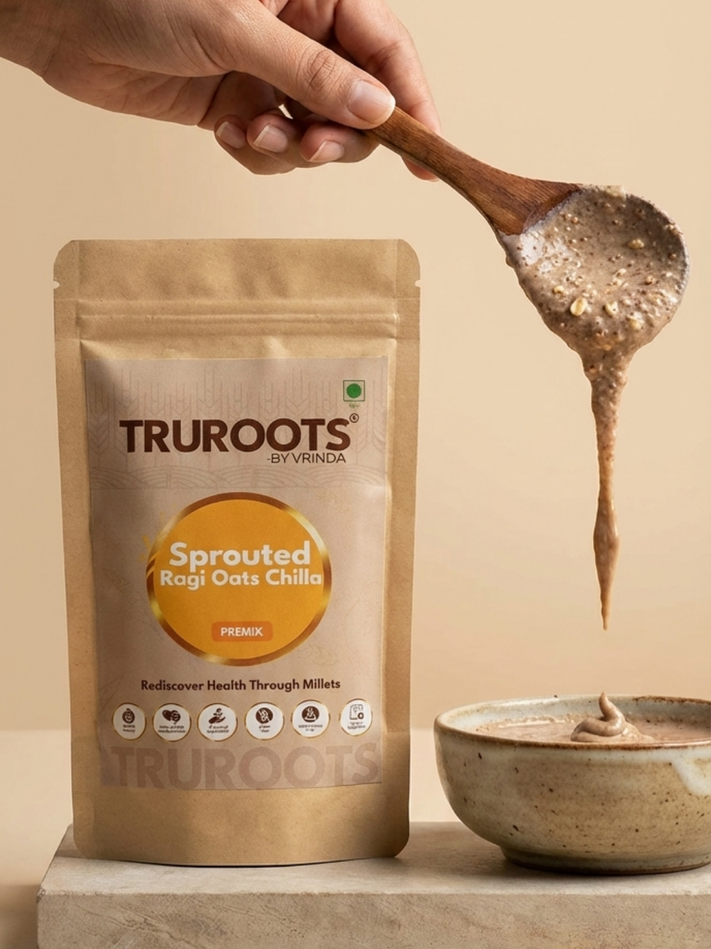 TruRoots Sprouted Ragi Oats Chilla Premix