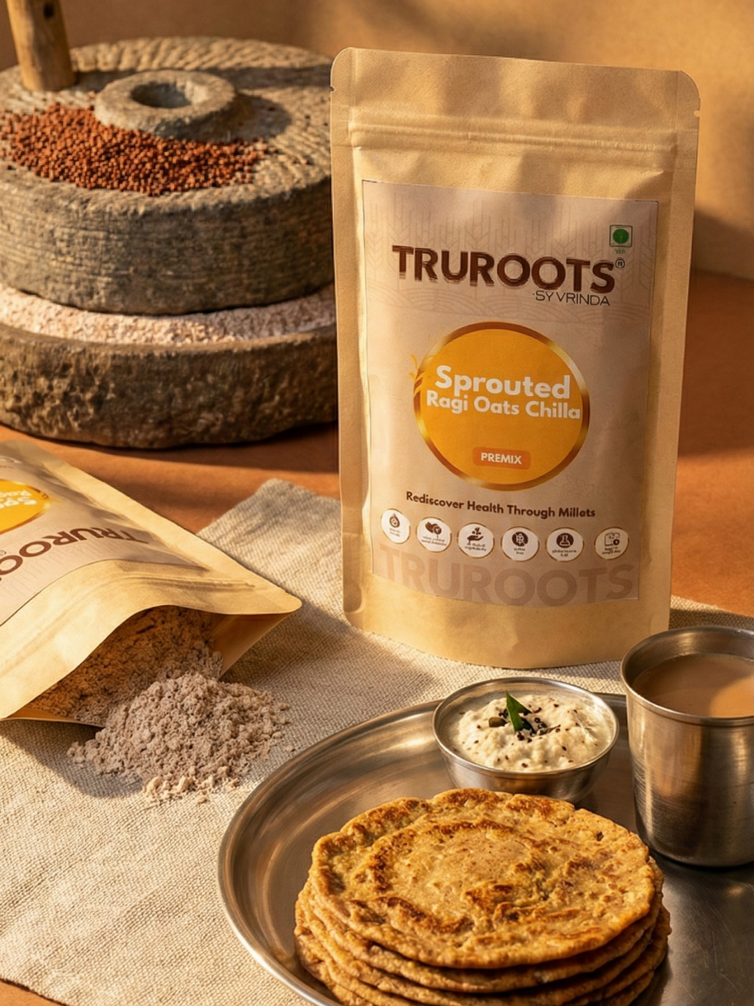 TruRoots Sprouted Ragi Oats Chilla Premix