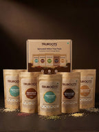 TruRoots Sprouted Millet Combo Pack (5 x 100g) | Jowar Dosa, Ragi Oats Chilla, Bajra Khichdi, Pesarattu & Ragi Hot Chocolate | Healthy Instant Millet Premix