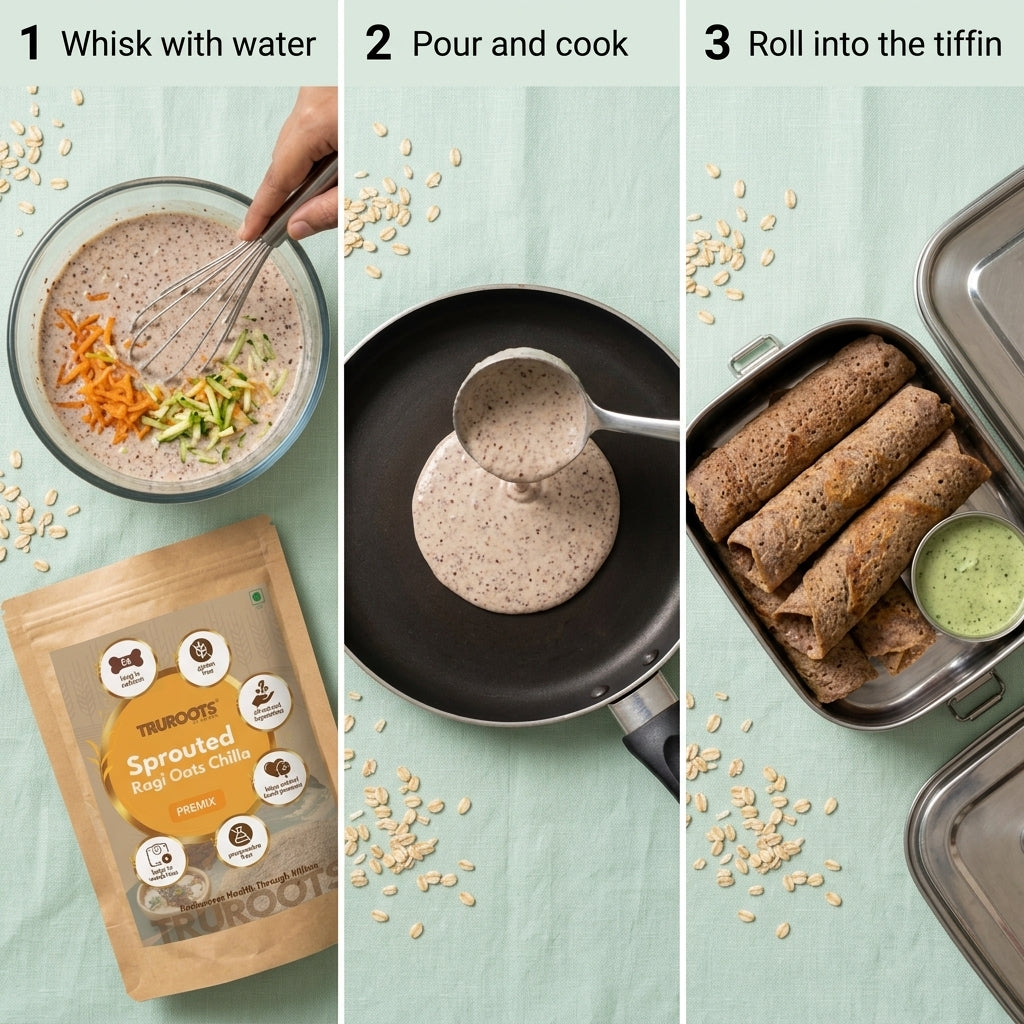 TruRoots Sprouted Ragi Oats Chilla Premix
