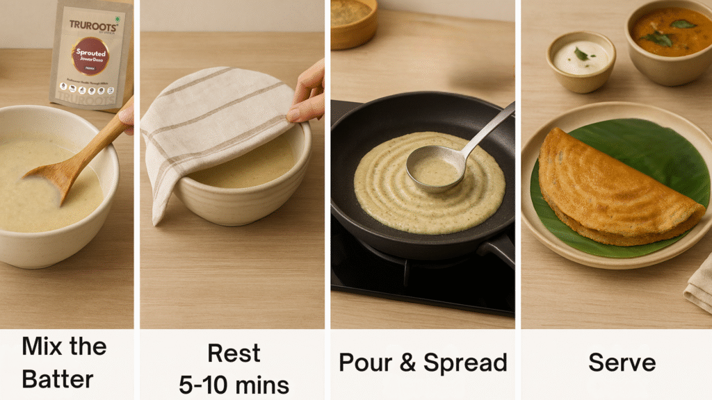 Quick-cook jowar dosa